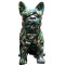 Figurine Bouledogue - Chien - motif vert - miniature variant 5