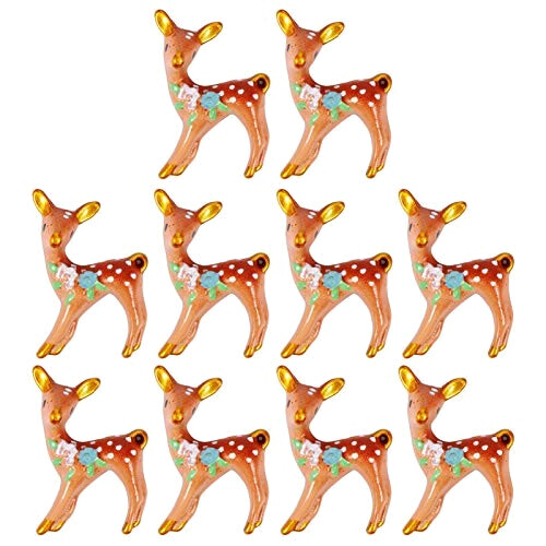 Figurine Cerf brun clair 10 pièces 4x3 cm