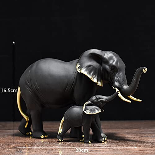 Figurine Éléphant noir 33x26 cm variant 4 