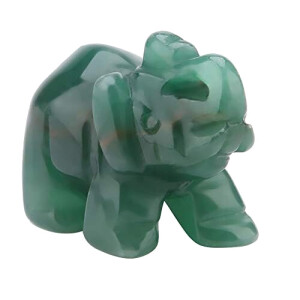 Figurine Éléphant vert fort 4 cm