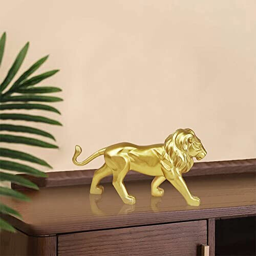 Figurine Lion dorée 19.5x6 cm variant 0 