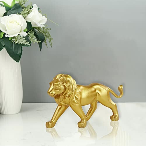 Figurine Lion dorée 19.5x6 cm variant 5 