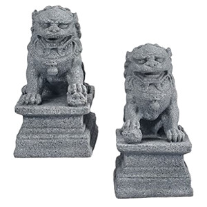 Figurine Lion gris 2 pièces 4.5x3 cm