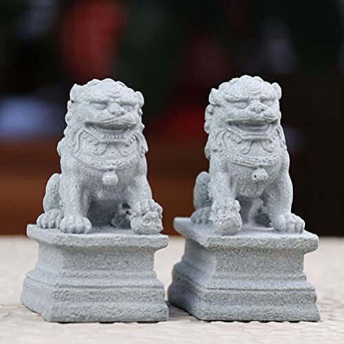 Figurine Lion gris 2 pièces 4.5x3 cm variant 0 