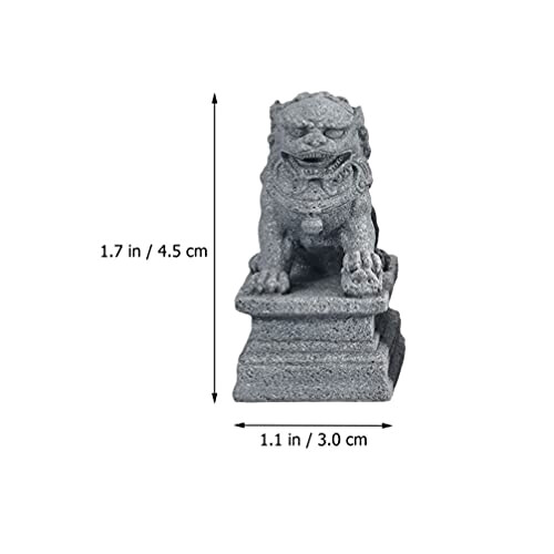 Figurine Lion gris 2 pièces 4.5x3 cm variant 1 