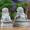 Figurine Lion gris 2 pièces 4.5x3 cm - miniature variant 5