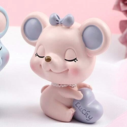 Figurine Souris rose 7.3x8 cm variant 0 