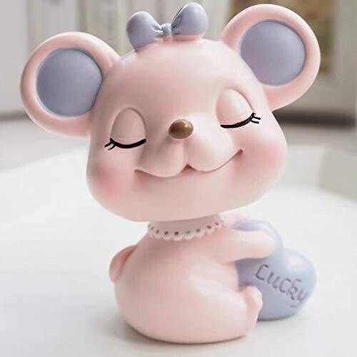 Figurine Souris rose 7.3x8 cm variant 1 