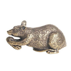 Figurine Souris doré 5.5x2.5 cm