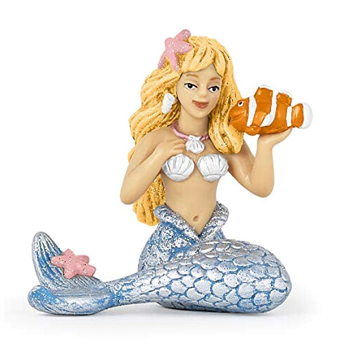 Figurine Sirène argentée